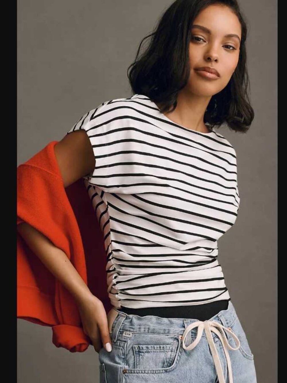 New XXS Anthropologie x Maeve Angelica striped Muscle Top